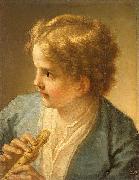 unknow artist Boy with the flute by tuscan painter Benedetto Luti oil painting on canvas
